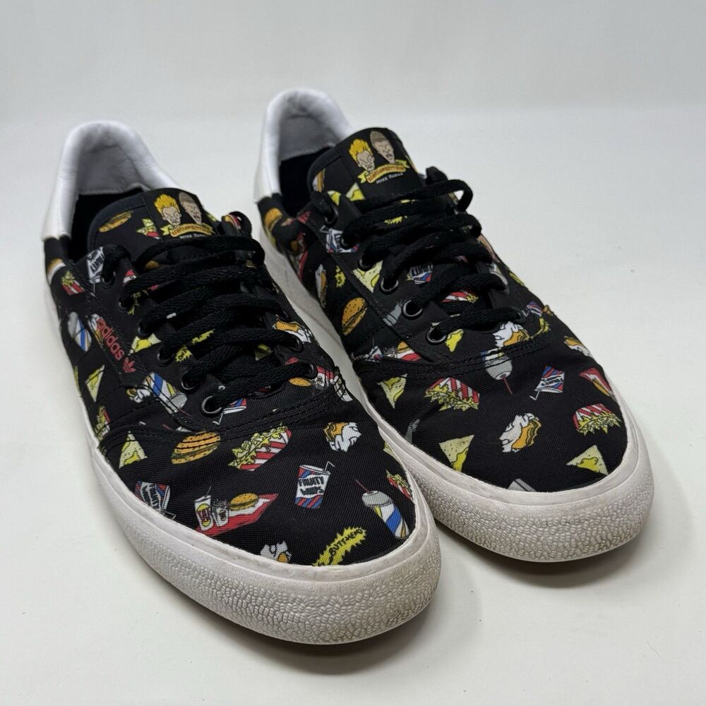 Adidas 3MC Beavis Butthead Sneakers Mens 13 Black Canvas Mike Judge Skate Shoes